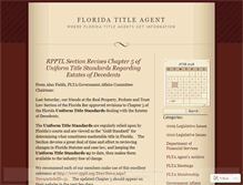 Tablet Screenshot of floridatitleagent.wordpress.com