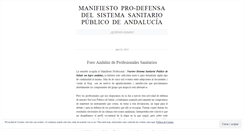 Desktop Screenshot of manifiestoprosistemasanitariopublicoandalucia.wordpress.com