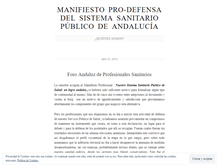 Tablet Screenshot of manifiestoprosistemasanitariopublicoandalucia.wordpress.com