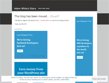 Tablet Screenshot of adamkwhite.wordpress.com