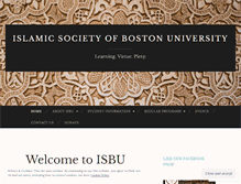 Tablet Screenshot of islamicsocietybu.wordpress.com