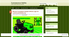Desktop Screenshot of lawnmowersafety.wordpress.com