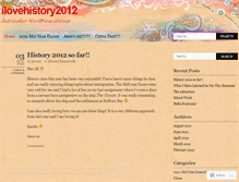 Tablet Screenshot of ilovehistory2012.wordpress.com