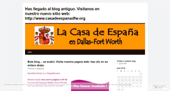 Desktop Screenshot of lacasadeespana.wordpress.com