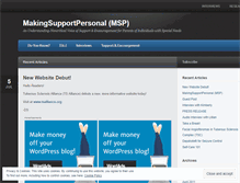 Tablet Screenshot of makingsupportpersonal.wordpress.com