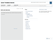 Tablet Screenshot of danithomasmusic.wordpress.com
