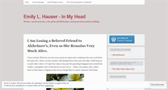 Desktop Screenshot of emilylhauserinmyhead.wordpress.com