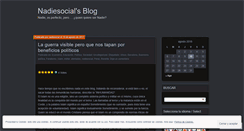 Desktop Screenshot of nadiesocial.wordpress.com