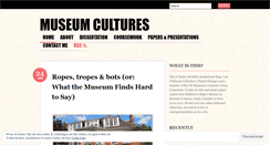 Desktop Screenshot of museumcultures.wordpress.com
