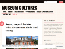 Tablet Screenshot of museumcultures.wordpress.com