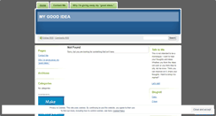 Desktop Screenshot of mygoodidea.wordpress.com