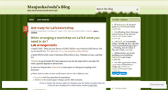 Desktop Screenshot of manjushajoshi.wordpress.com