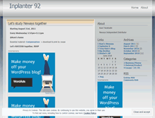 Tablet Screenshot of inplanter.wordpress.com