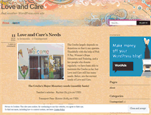 Tablet Screenshot of loveandcarecenter.wordpress.com