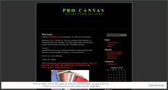 Desktop Screenshot of procanvasinc.wordpress.com