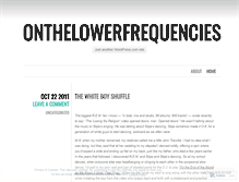 Tablet Screenshot of onthelowerfrequencies.wordpress.com