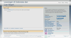 Desktop Screenshot of lowongankerjadankarir.wordpress.com