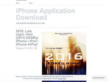 Tablet Screenshot of iphoneapplicationdownload.wordpress.com