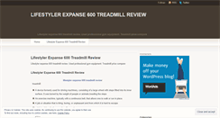 Desktop Screenshot of lifestylerexpanse600treadmillreviewnunc.wordpress.com