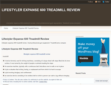 Tablet Screenshot of lifestylerexpanse600treadmillreviewnunc.wordpress.com