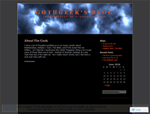 Tablet Screenshot of gothgeek.wordpress.com