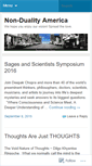 Mobile Screenshot of nondualityamerica.wordpress.com