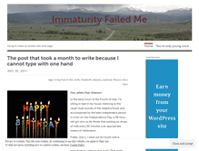 Tablet Screenshot of immaturityfailedme.wordpress.com