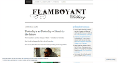 Desktop Screenshot of flamboyantclothing.wordpress.com