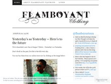 Tablet Screenshot of flamboyantclothing.wordpress.com