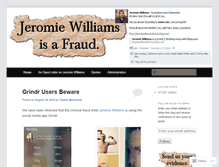 Tablet Screenshot of jeromiewilliamsisafraud.wordpress.com