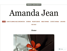 Tablet Screenshot of amandajeanevents.wordpress.com