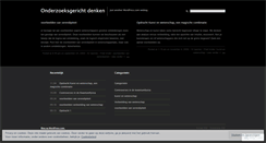 Desktop Screenshot of onderzoeksgerichtdenken.wordpress.com
