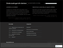 Tablet Screenshot of onderzoeksgerichtdenken.wordpress.com