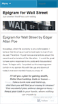 Mobile Screenshot of epigramforwallstreet.wordpress.com