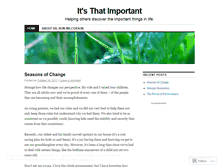 Tablet Screenshot of itsthatimportant.wordpress.com