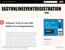 Tablet Screenshot of easyonlineeventregistration.wordpress.com