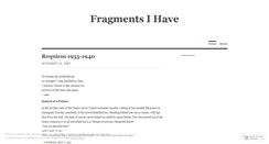 Desktop Screenshot of fragmentsihave.wordpress.com