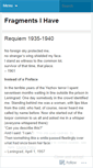 Mobile Screenshot of fragmentsihave.wordpress.com