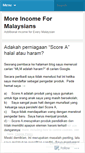 Mobile Screenshot of moreincome4malaysian.wordpress.com