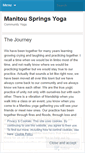 Mobile Screenshot of manitouyoga.wordpress.com