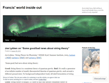 Tablet Screenshot of francisworldinsideout.wordpress.com