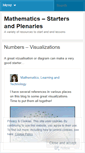 Mobile Screenshot of mathematicsstarters.wordpress.com