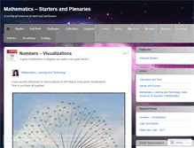 Tablet Screenshot of mathematicsstarters.wordpress.com