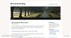 Desktop Screenshot of mumandcareer.wordpress.com