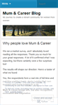 Mobile Screenshot of mumandcareer.wordpress.com