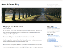 Tablet Screenshot of mumandcareer.wordpress.com