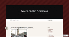 Desktop Screenshot of notesontheamericas.wordpress.com