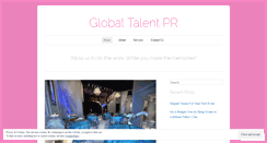 Desktop Screenshot of globaltalentprblog.wordpress.com