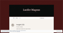 Desktop Screenshot of lucifermagnus.wordpress.com