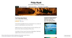 Desktop Screenshot of philipwyatt.wordpress.com